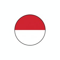 MAKE A CIRCLE WITH THE INDONESIA FLAG BUT WITH A SOFT BLACK STROKE ALL AROUND